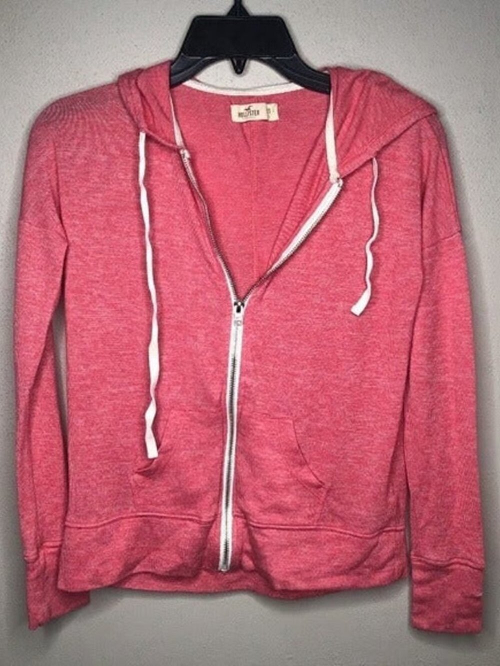 Hollister zip-up ultra soft hoodie XS pink